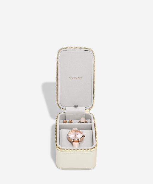 Metallic Pearl Travel Jewellery & Watch Box
