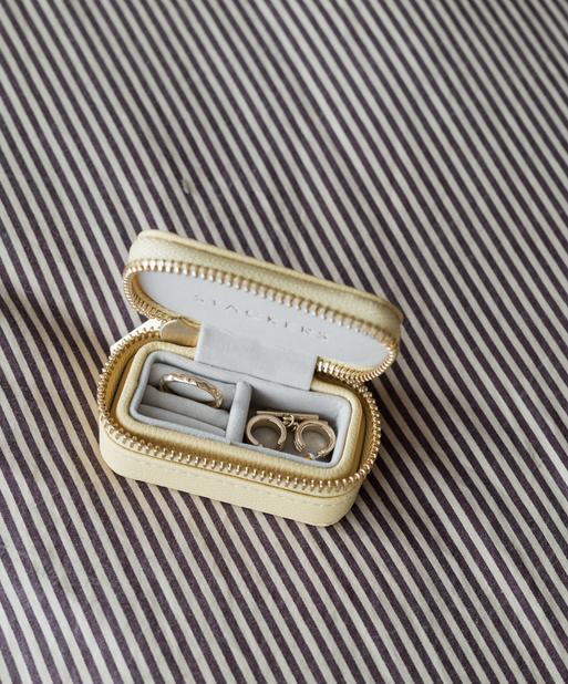 Pudełko podróżne na biżuterię Travel Mini Stackers żółte
