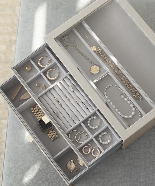 Oatmeal Supersize Jewellery Display Box Set of 2
