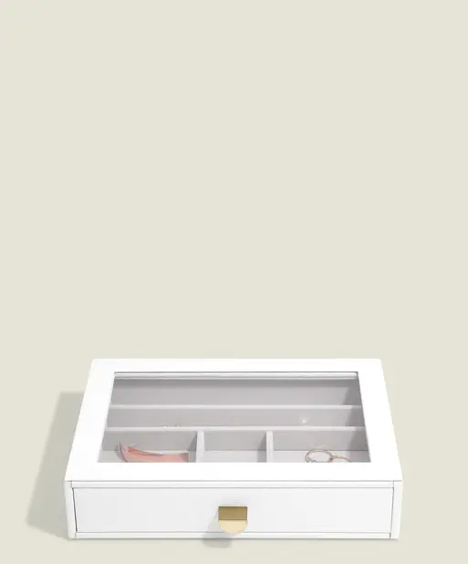 Pebble White Classic Jewellery Box Display Drawer