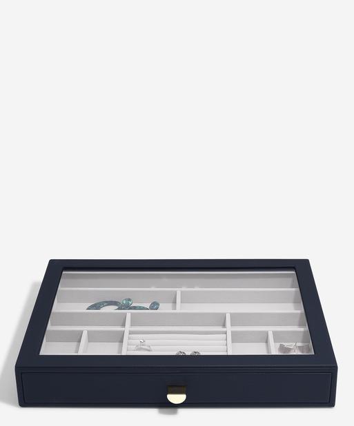Navy Pebble Supersize Jewellery Box Display Drawer