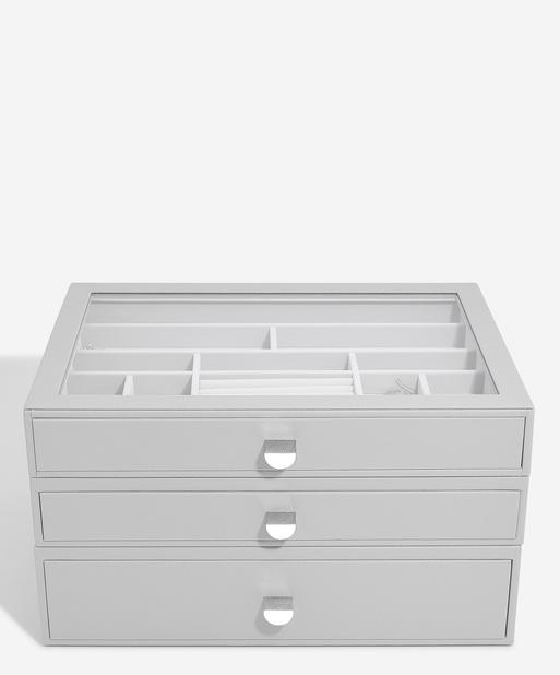 Pebble Grey Supersize Display Jewellery Box Set of 3