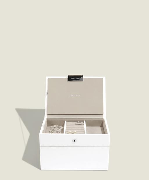 White Mini Jewellery Box Set of 2