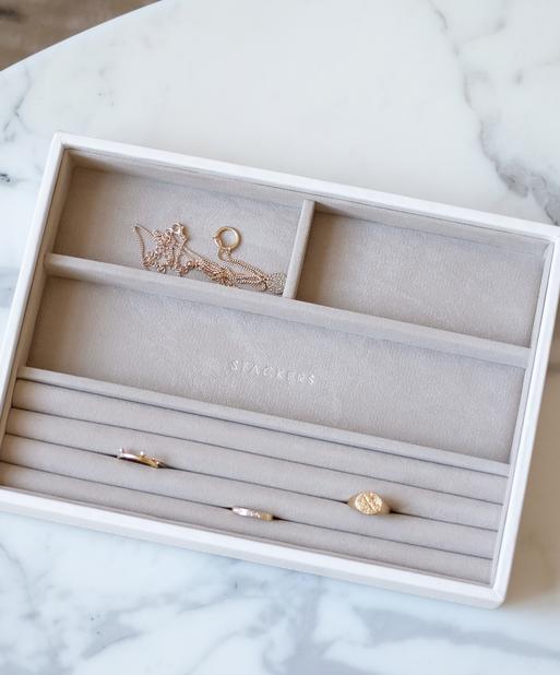 White Classic Ring & Bracelet Layer
