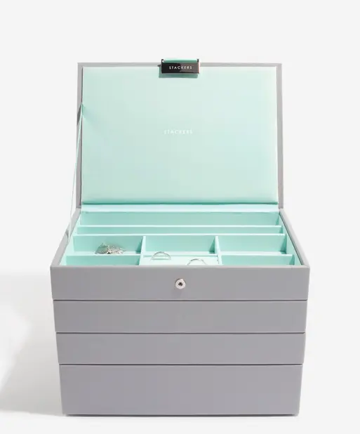 Grey Mint Classic Jewellery Box Set of 4