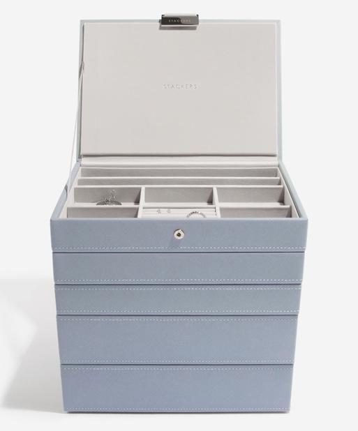 Dusky Blue Classic Jewellery Box Set of 5
