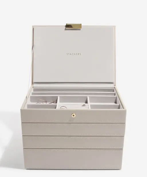 Taupe Classic Jewellery Box Set of 4