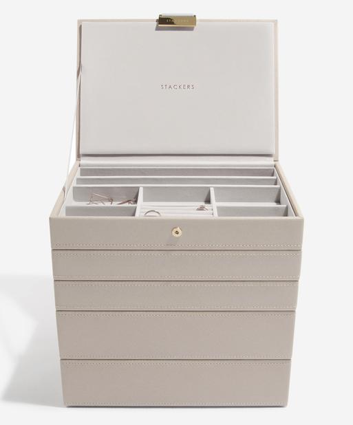Taupe Classic Jewellery Box Set of 5