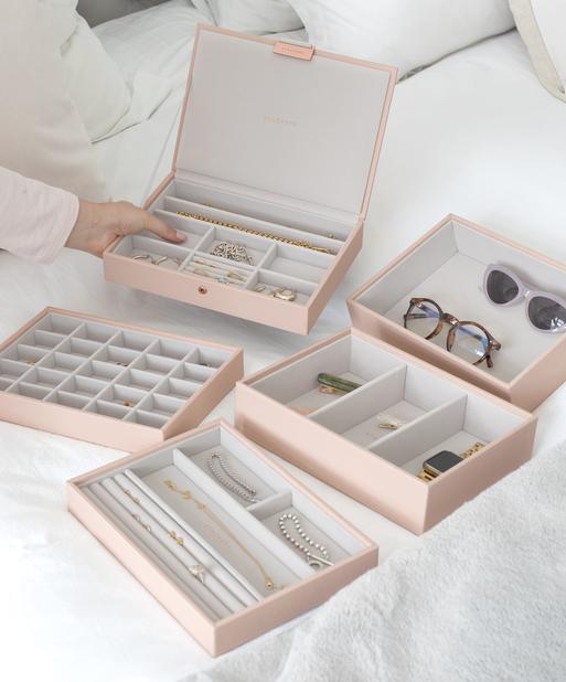Blush Pink Classic Jewellery Box Set of 5