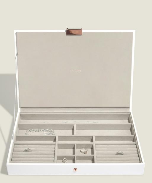White & Rose Gold Supersize Jewellery Box Lid