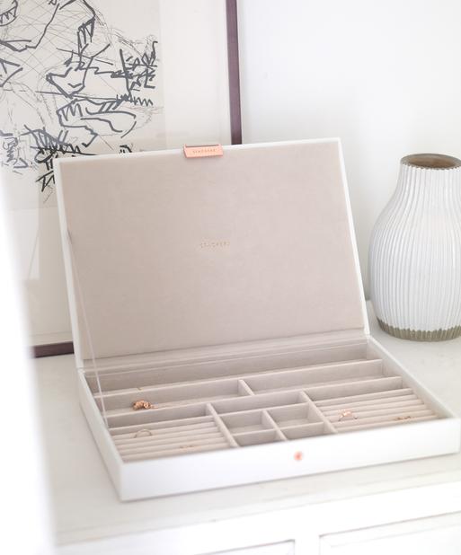 White & Rose Gold Supersize Jewellery Box Lid