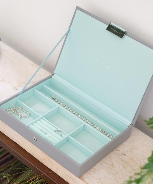 Grey Mint Classic Jewellery Box Lid