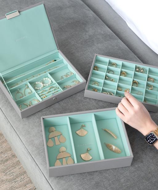 Grey Mint Classic Jewellery Box Set of 3