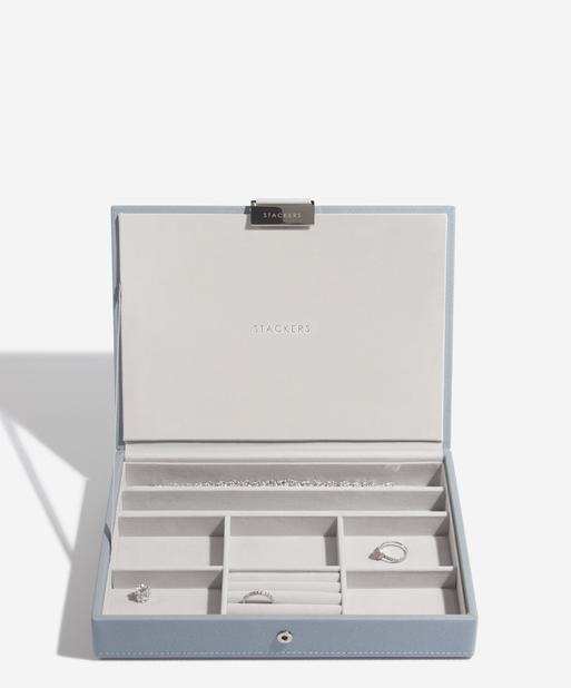 Dusky Blue Classic Jewellery Box Lid