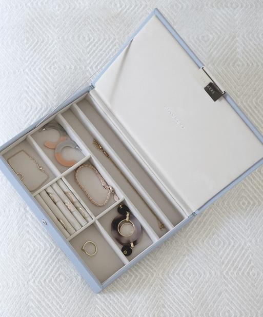 Dusky Blue Classic Jewellery Box Lid