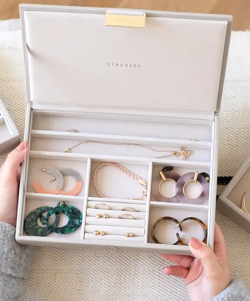 Taupe Classic Jewellery Box Lid