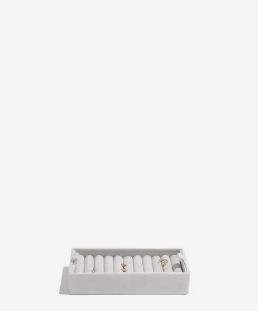 Grey Velvet Ring Holder