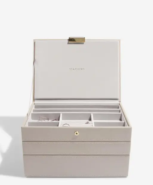 Taupe Classic Jewellery Box Set of 3