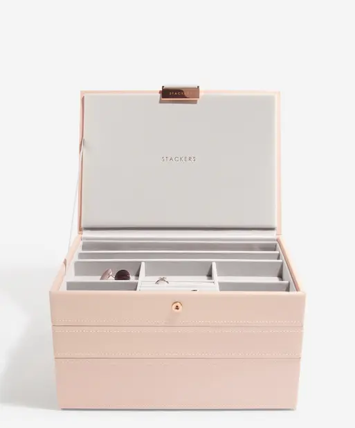 Blush Pink Classic Jewellery Box Set of 3