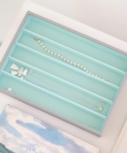 Grey with Mint Classic Necklace Layer