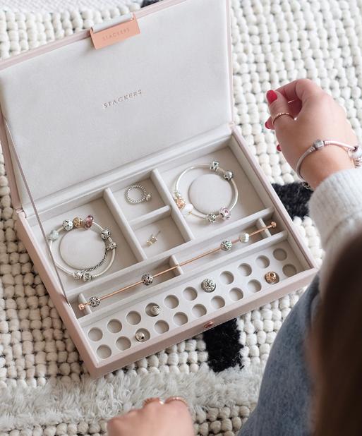 Blush Pink Classic Bracelet Jewellery Box Lid
