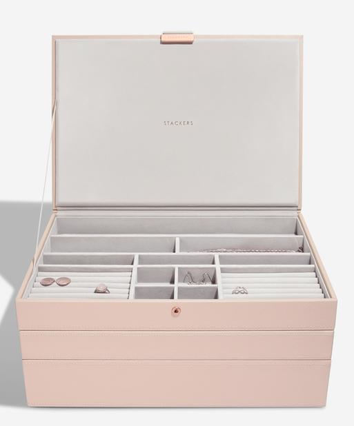 Blush Pink Supersize Jewellery Box Set of 3