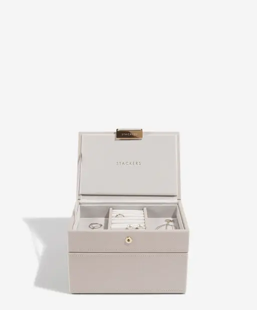Taupe Mini Jewellery Box Set of 2