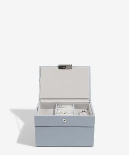 Dusky Blue Mini Jewellery Box Set of 2