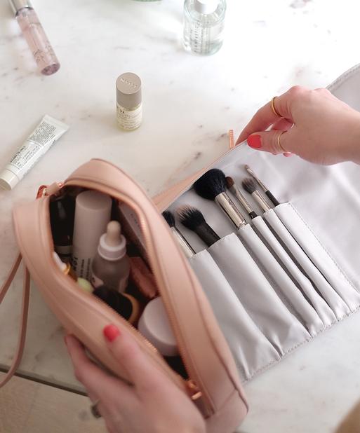 Blush Wrap Around Makeup Bag