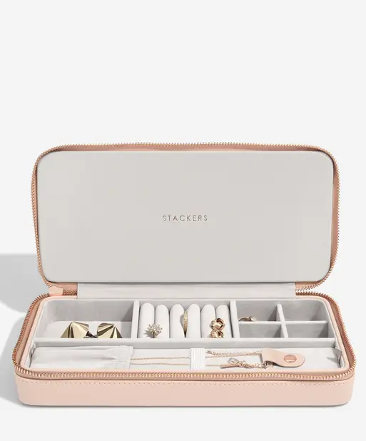 Blush Sleek Necklace Zipped Jewellery Box