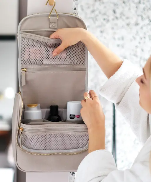 Taupe Hanging Washbag