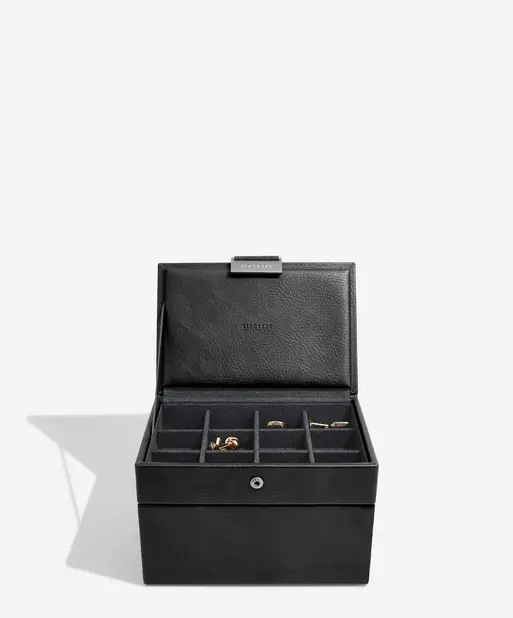 Black Mini Watch & Cufflink Box