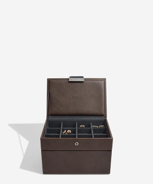 Brown Mini Watch & Cufflink Box