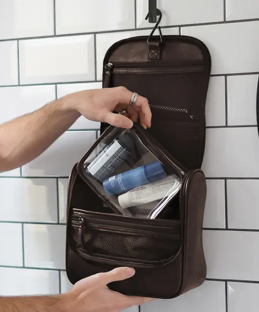 Brown Hanging Washbag