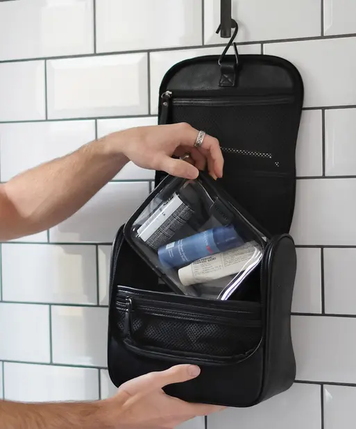 Black Hanging Washbag