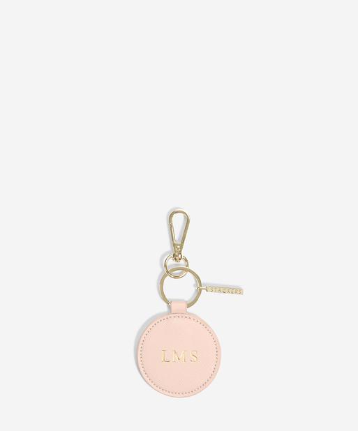 Personalised Blush Round Keyring