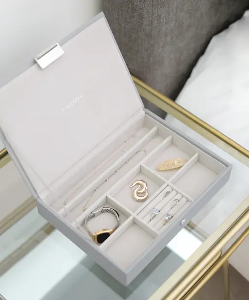 Pebble Grey Classic Jewellery Box Lid