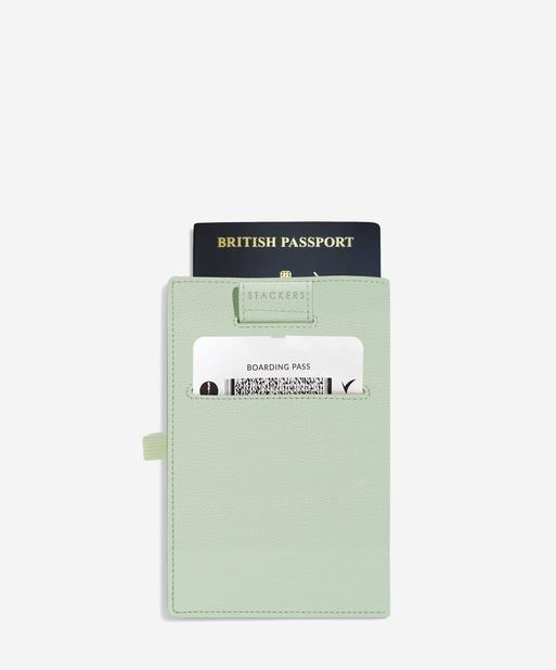 STACKERS SAGE GREEN PASSPORT SLEEVE