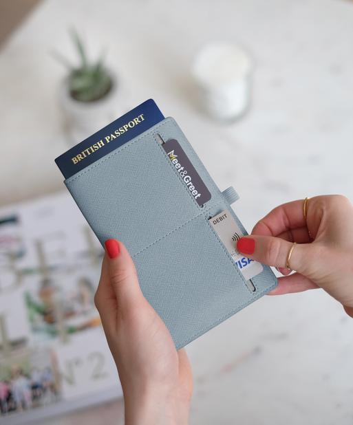 Dusky Blue Passport Sleeve