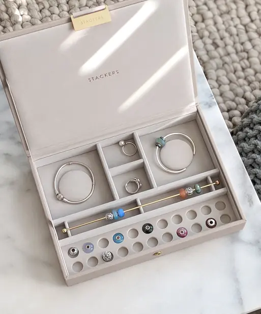 Taupe Classic Bracelet Jewellery Box Lid