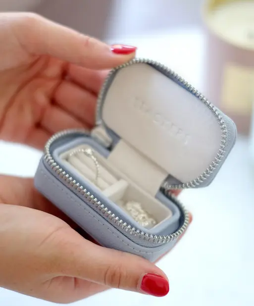 Lavender Petite Zipped Jewellery Box