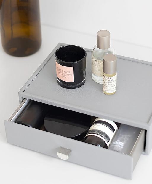 Pebble Grey Makeup Organiser Drawer