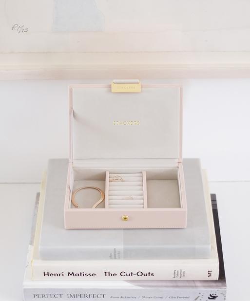 Blush Pink & Champ Gold Mini Jewellery Box Lid