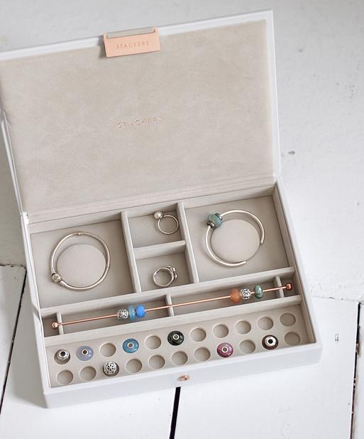 Limited Edition White & Rose Gold Charm Jewellery Box Lid