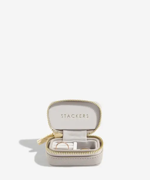 Taupe Petite Zipped Jewellery Box