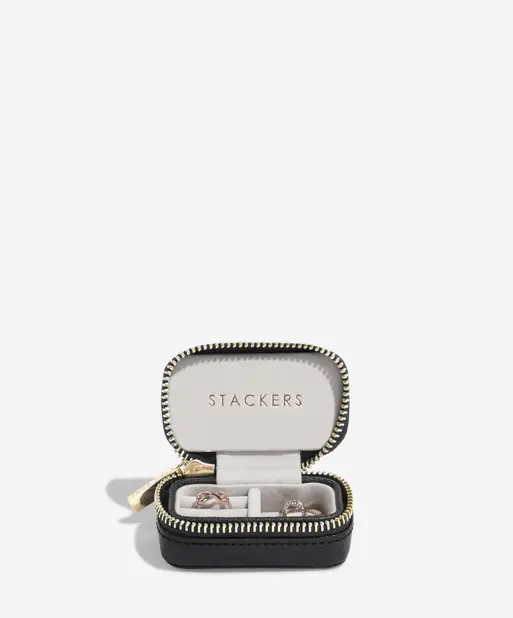 Black Petite Zipped Jewellery Box