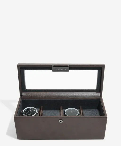 Brown 4 Piece Watch Box
