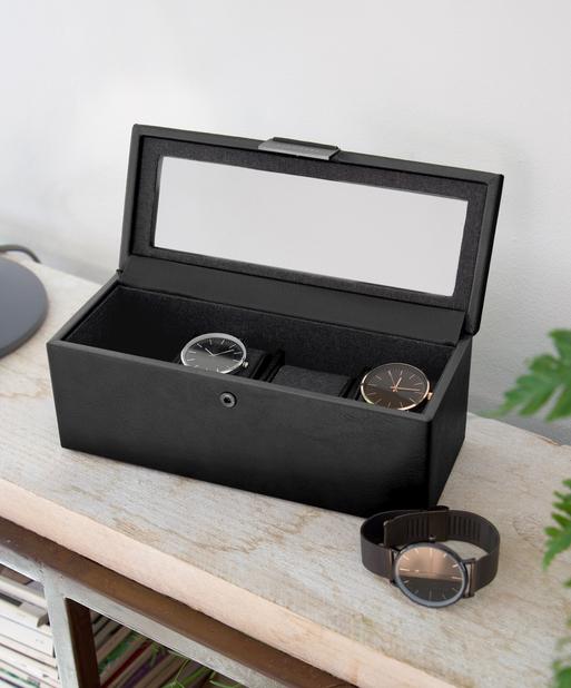 Black 4 Piece Watch Box