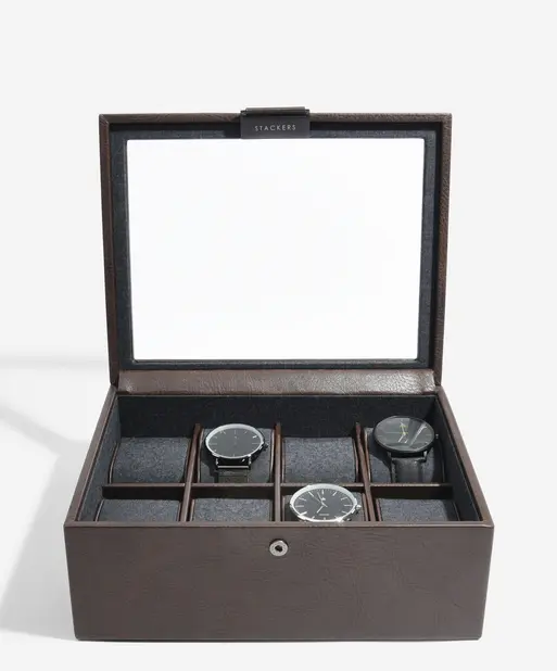 Brown 8 Piece Watch Box