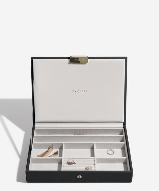 Black Classic Jewellery Box Lid
